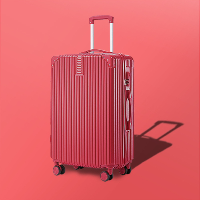 [Fábrica de selección estricta] maleta de gran capacidad para mujeres red retro 20 pulgadas maleta de tracción pequeña 24 pulgadas