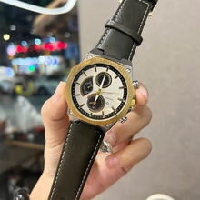 速卖通爆款卡西牌男士商务腕表石英夜光日历时尚男士皮带手表批发