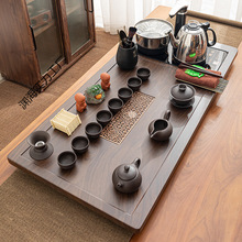 整套全自动功夫茶具套装家用实木茶盘组合四合一烧水壶炉茶海茶台