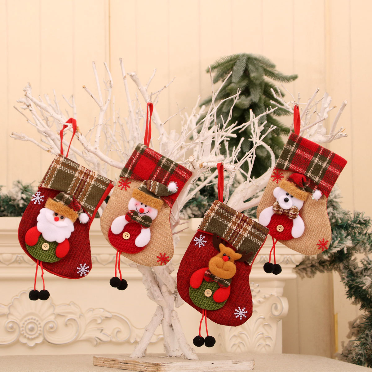 Decoraciones de Navidad calcetines de Navidad calcetines de Navidad bolsas de regalo colgantes bolsas de regalo colgantes calcetines