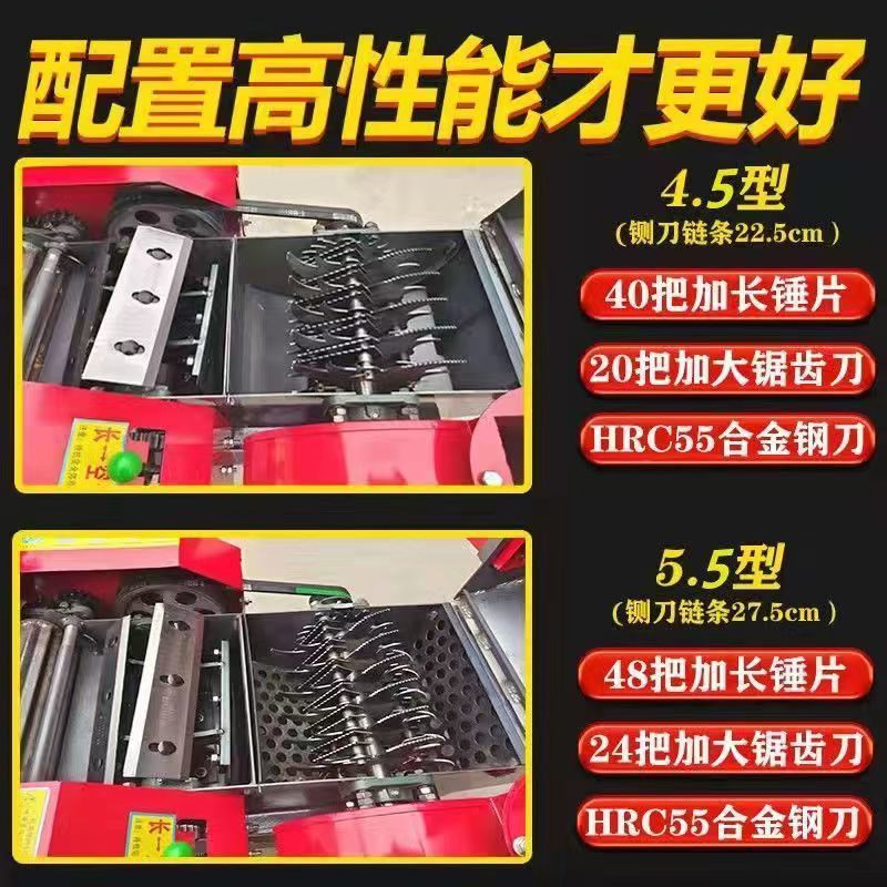 Máquina doméstica de cría de ganado y ovejas de hierba de alimentación diesel, máquina de molienda y molienda de alambre, máquina de molienda de hierba, otros