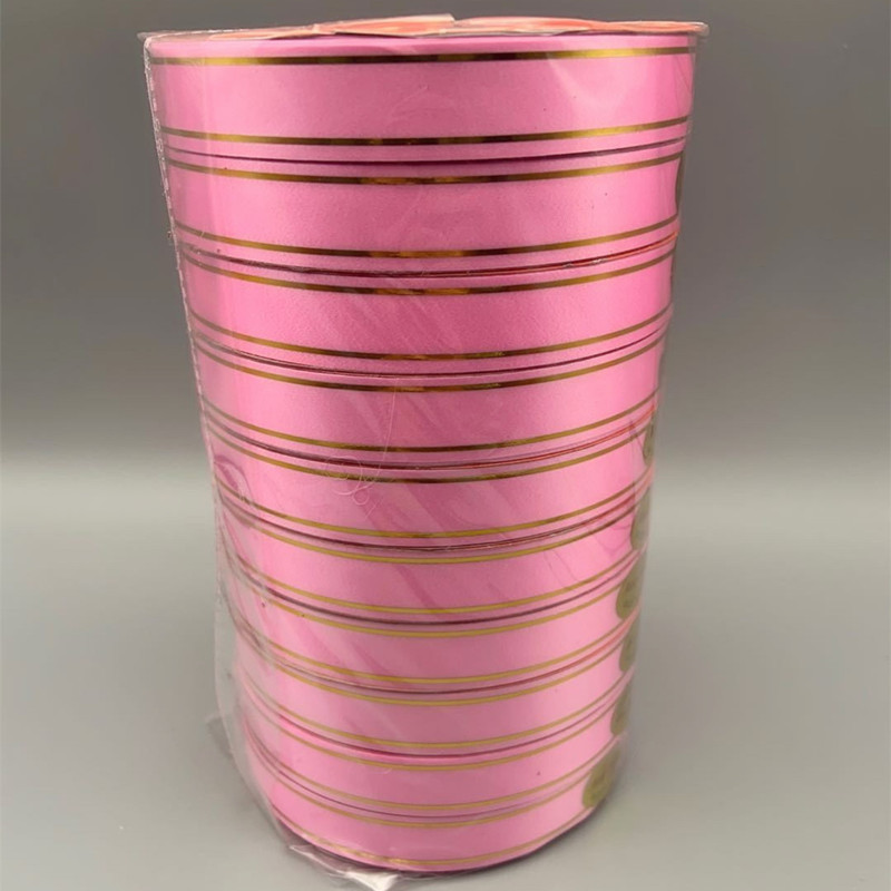 1,6 borde de oro impreso cinta partido suministros de la boda globo atado cuerda campanas de viento cinta embalaje cinta decoración de vacaciones