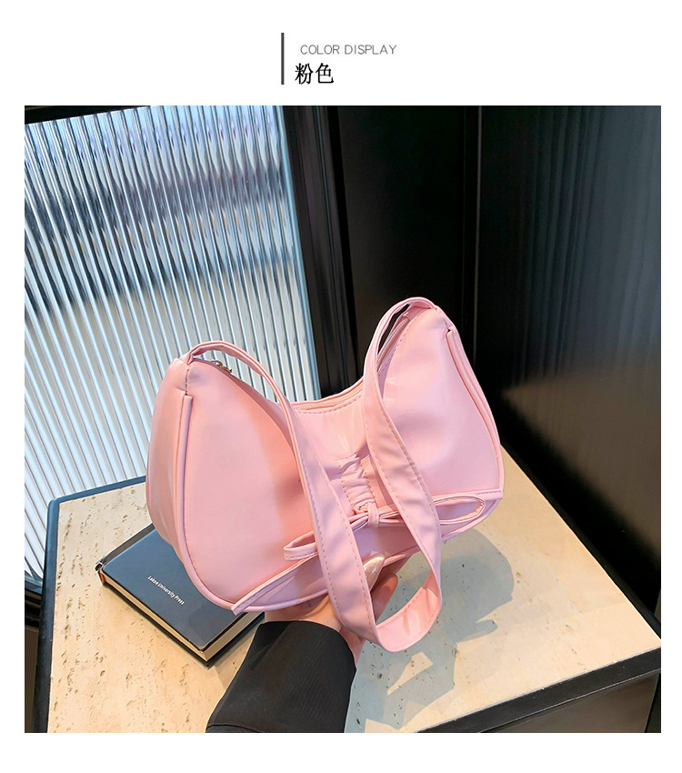 This is a trendy and fashionable single-shoulder crossbody bag with a simple bow design for women's 2024 autumn and winter collection undefined