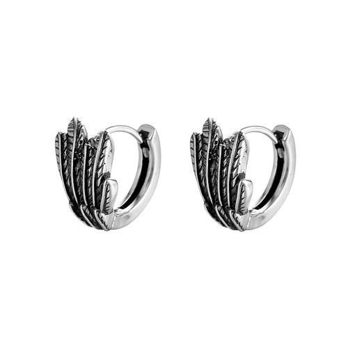 Amazon European and American cross-border new earbuckle earrings titanium steel stainless steel personalized earrings men's earrings niche high-quality