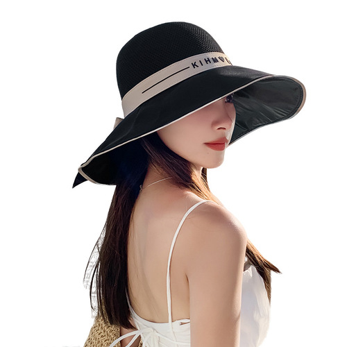 Summer vinyl sun protection fisherman's hat for women outdoor new cycling face covering anti-UV sunshade fashionable sun hat