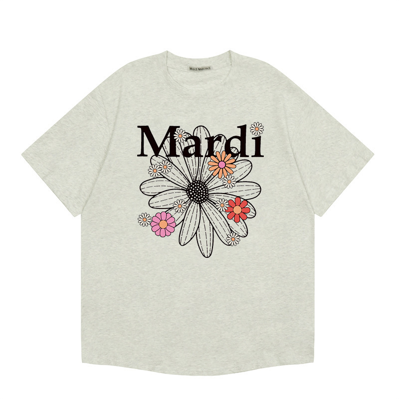 2025新款韩国Mardi短袖金高银同款小雏菊T恤百搭女上衣宽松高版本|undefined
