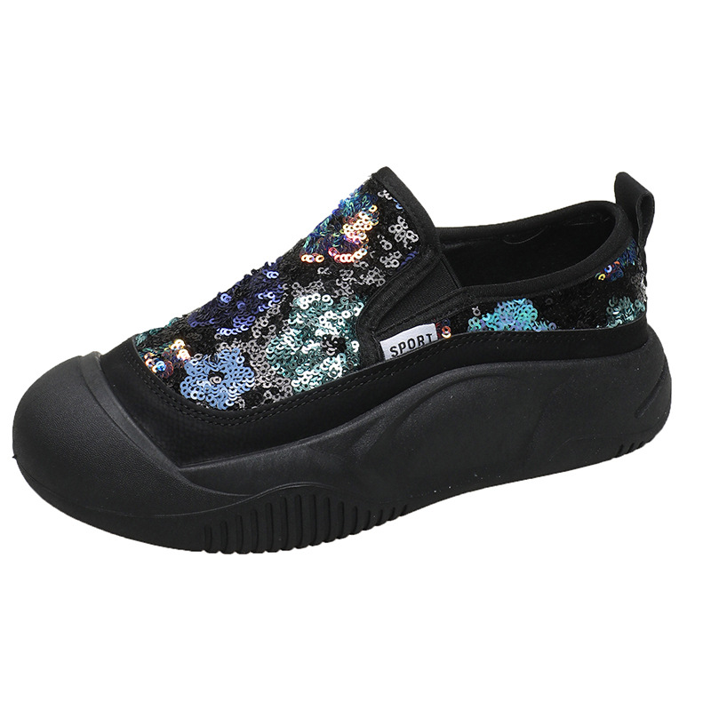 Women's Casual Floral Sequins Round Toe Casual Shoes display picture 36