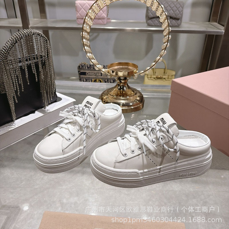 A-MIU vintage-style thick-soled dirty sneakers for women, casual slip-on sports shoes, Miu Miu lace-up fashion sneakers, trendy and popular A-MIU vintage-style thick-soled dirty sneakers for women, casual slip-on sports shoes, Miu Miu lace-up fashion sneakers, trendy and popular