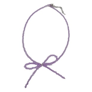 French swan neck girl bow black spinel Chocker clavicle neck retro temperament niche necklace