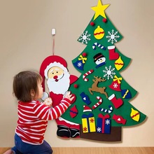 毛毡圣诞树节日派对聚会装饰用品益智儿童DIY装饰品无纺布圣诞树