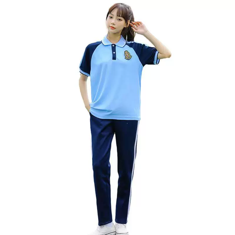 Летняя младшая школа Начальная школа Школьная форма Классная Одежда для мальчиков и девочек Детский сад Садовая одежда Спортивный костюм с коротким рукавом