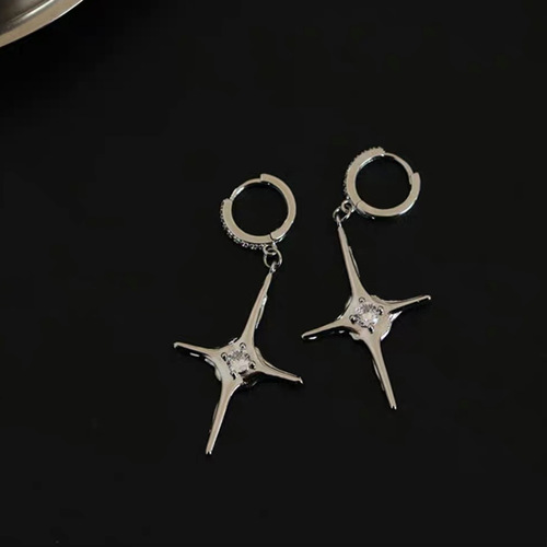 High-end cross earrings, new popular style, light luxury, niche and unique earrings, everyday personalized and versatile earrings
