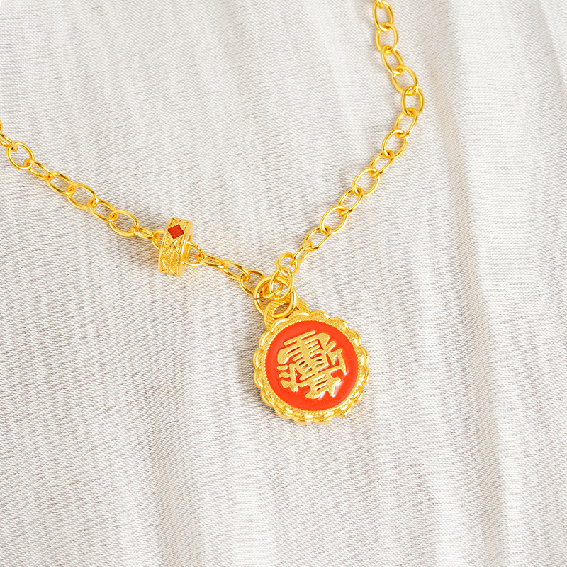 Gufasha esmalte de oro de color nacional de moda engullir oro Rui Bestia quemado azul pulsera de tallado de doble cara ligero lujo joyas no se desvanecen