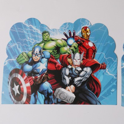 Vengadores de cumpleaños de los niños fiesta de fiesta traje banderina taza de papel plato de papel máscara fiesta vajilla traje