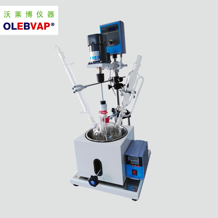 1L至5L单层玻璃反应釜 多功能真空玻璃反应器