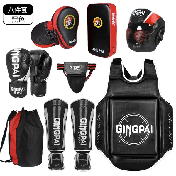 Sanda protective gear boxing Muay Thai boxing adult children complete set of boxing gloves training head guard leg guard chest guard crotch suit