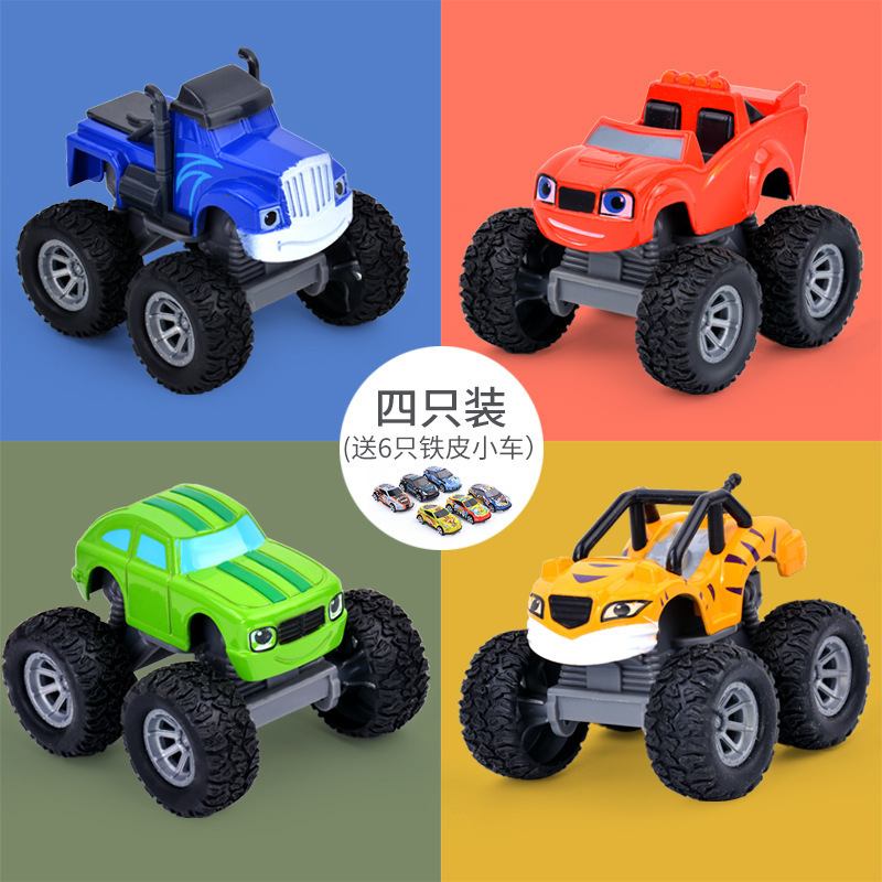 Monster Speed ​​Off-Road Robot Chariot Rescue Cyclone Racing Team Children's Baby Bus Truck Toy Boy
