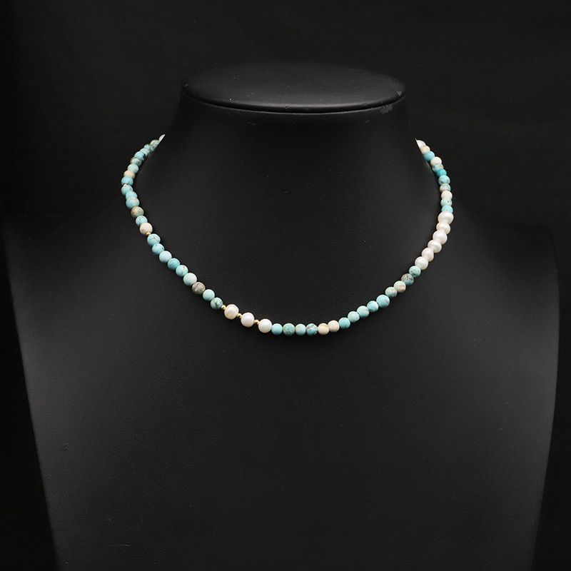 Collar de perlas de agua dulce natural, nicho de perlas de nicho de alto nivel, collar de clavícula simple, joyas al por mayor.