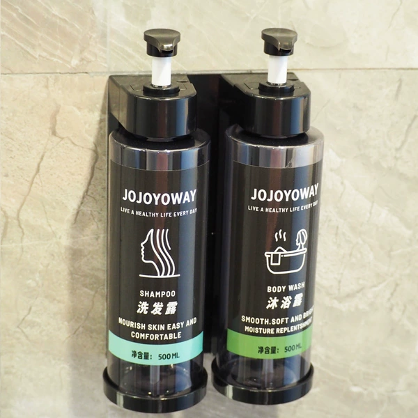 5038 double-ended gray semi-transparent (shampoo/shower gel bottle) (double-use without holes)