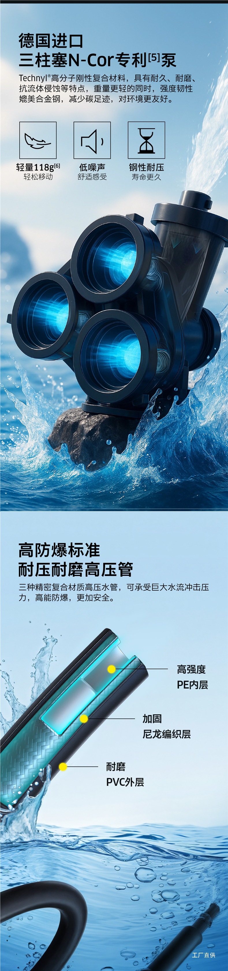 German Kärcher Car Washing Machine 220V High-Pressure Household Water Gun New Portable Artifact Cleaning High-Power King Kong H3