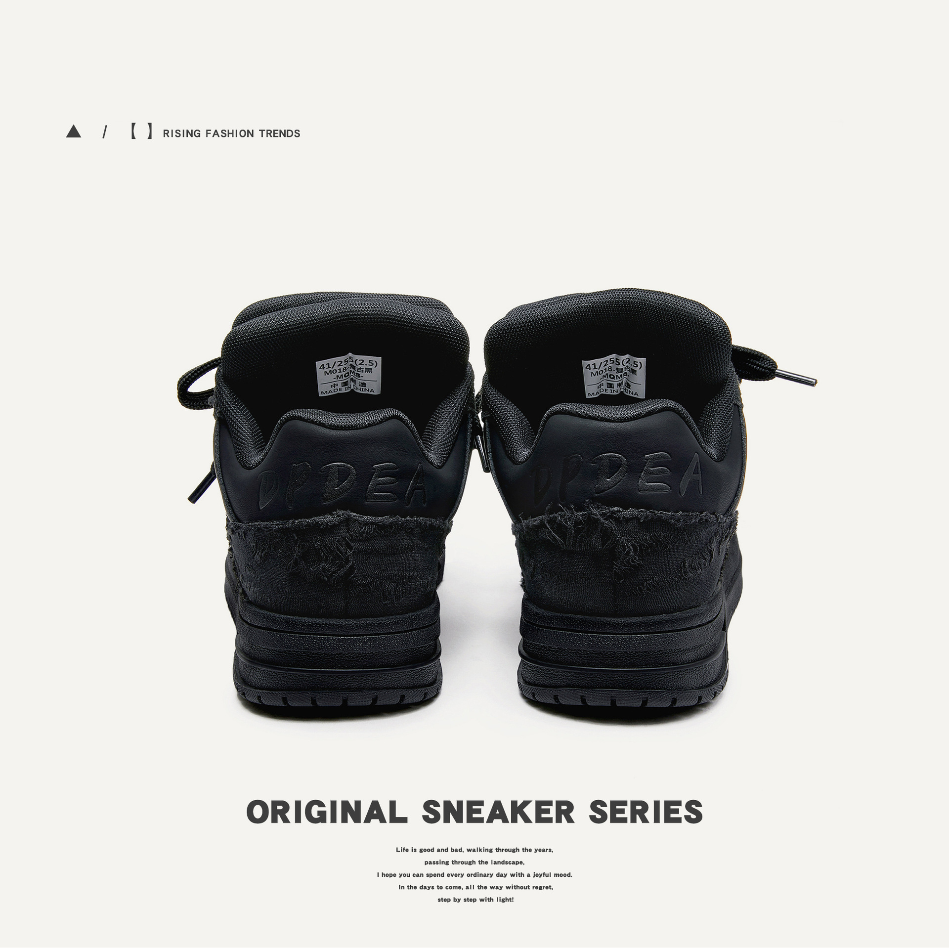 Sneaker black knight con suola platform per uomo e donna_voghion.com