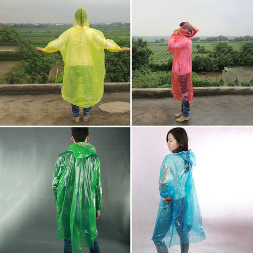 Thickened elastic pullover raincoat, outdoor blue disposable raincoat, one-piece pullover waterproof fashion poncho wholesale