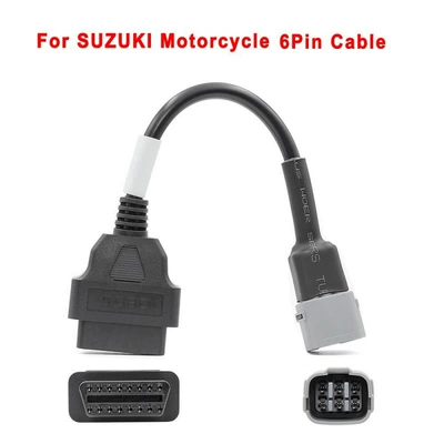 Obd to 6 Pin Adapter Cable for Suzuki Motorcycle, Suitable for Suzuki (Avtomobil diaqnostika alətləri) - suzuki-6-pin