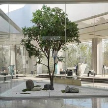 仿真植物裝飾假樹綠植室內大型榕樹景觀搭配設計擺設造景北歐風格