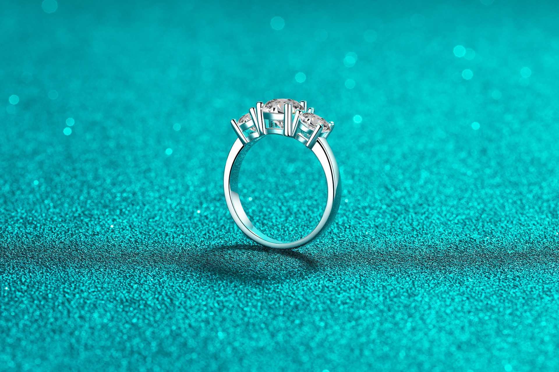 Wedding Occasion 925 Sterling Silver Material 925 Sterling Silver Moissanite Zircon Geometric Rings