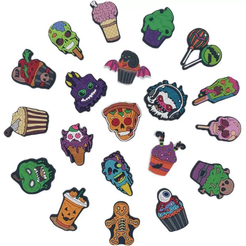 Хэллоуин Вечеринка отверстие обувь DIY Аксессуары трансграничные съемные пряжки DIY украшения мягкие резиновые аксессуары для обуви в наличии