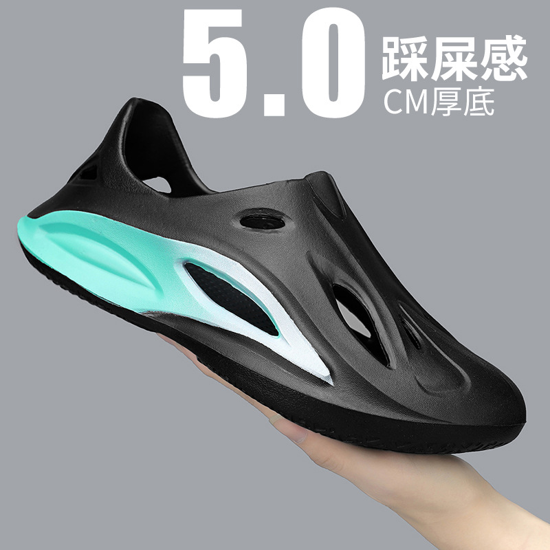 Zapatos con agujeros para parejas, suela suave de verano, sandalias deportivas de coco, hombres y mujeres usan zapatillas ligeras en la playa