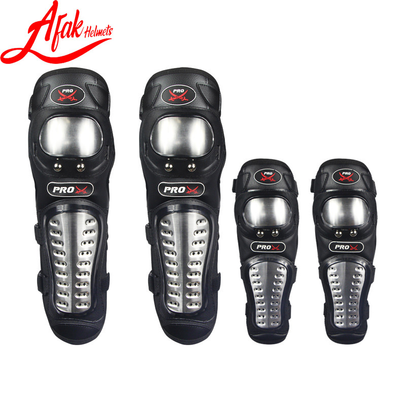 AFAK motocicleta equipo de protección rodillera codo almohadilla de cuatro piezas de acero inoxidable montar Caballero equipo de protección resistente a la caída fuera de carretera
