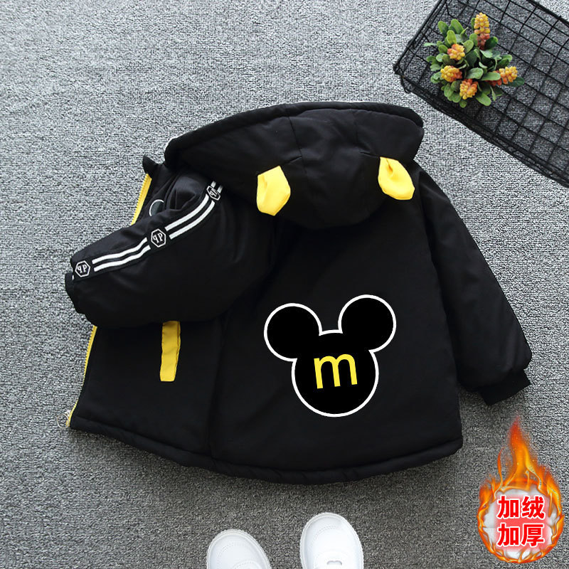 Abrigo de terciopelo Bag Mickey Negro