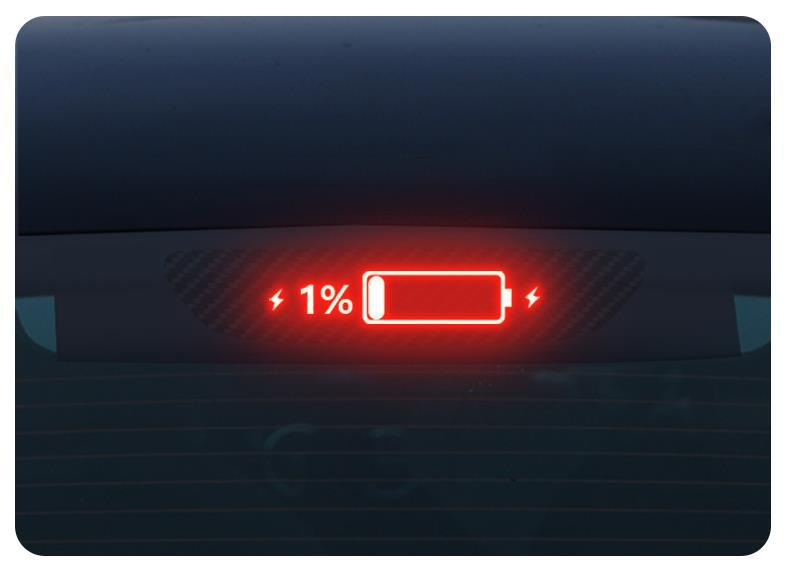 Suitable for Tesla Model3Y car high brake light projection plate decoration taillight sticker lamp exterior decoration