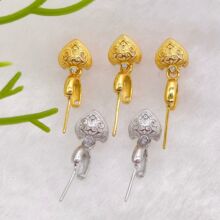 新款s925纯银扣头吊坠平常扣头diy项链翡翠玉石无事牌时尚瓜子扣