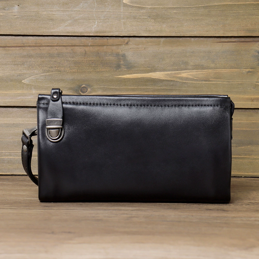 Маленькая трендовая clutch-сумка, кожаная сумка с ручкой и молнией, натуральная кожа, бычья кожа