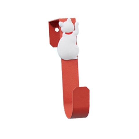 Simple gato lindo animal puerta gancho de metal sin clavos gancho de la puerta del baño