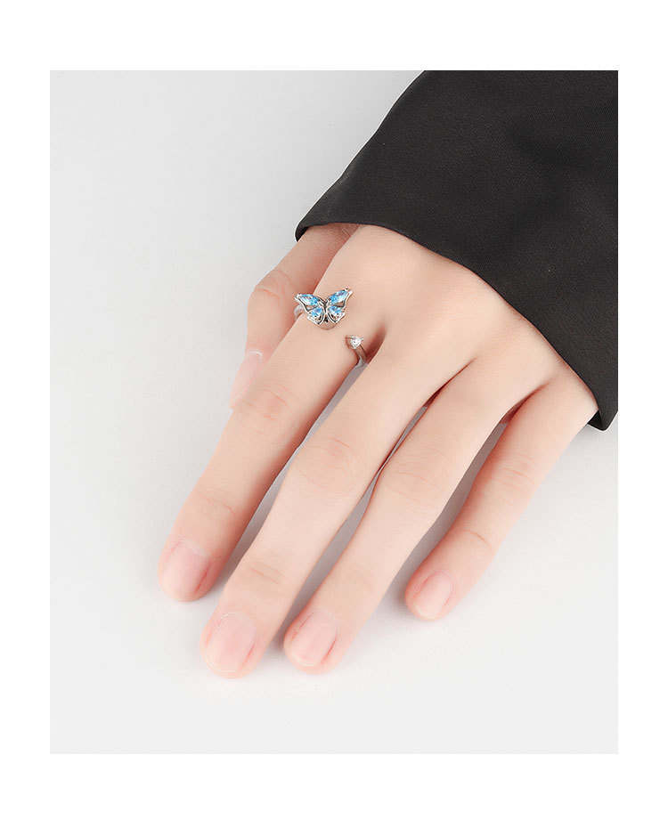 Korean Copper Micro-inlaid Zircon Color Sun Flower Votating Windmill Open Ring display picture 3