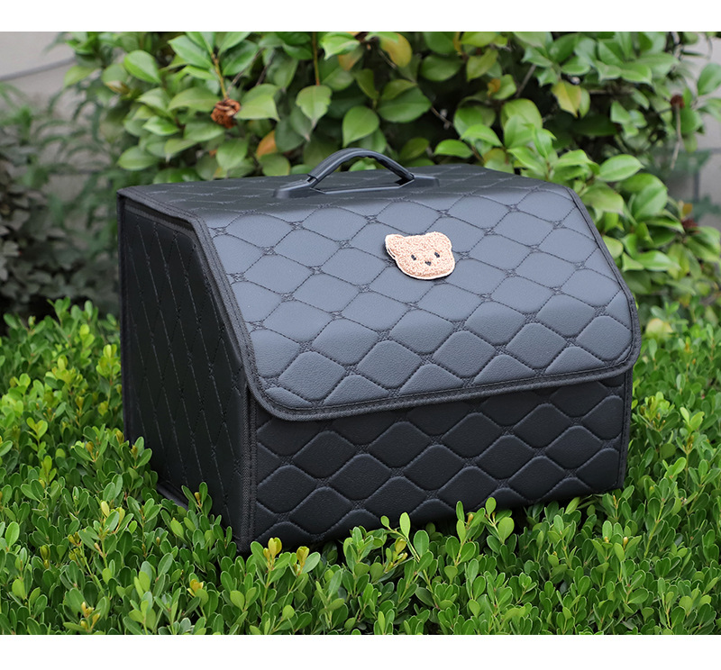 Kofferraum-Organizer aus Leder, multifunktional, faltbar, Aufbewahrungsbox, Auto-Innenausstattung_voghion.com