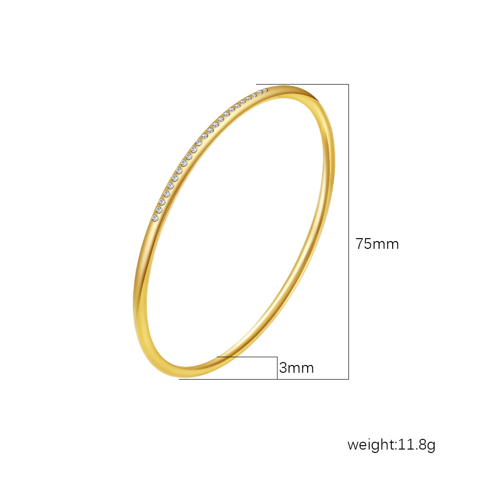 67호 끈끈한 다이아몬드 팔찌 골드
