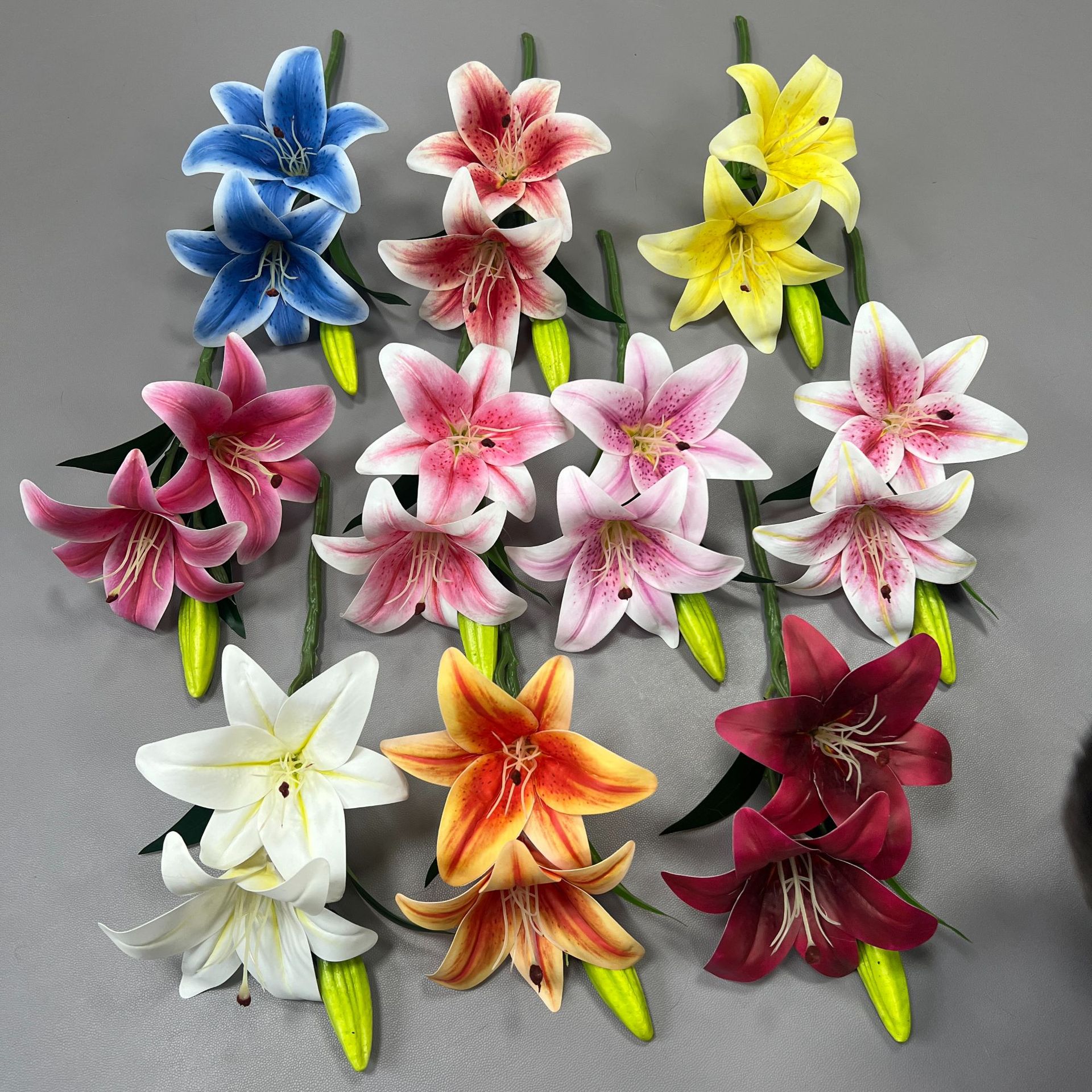 2 flower 1 fruit short lily wedding simulation flower 3D printing home hotel decoration wedding room scene layout fake flowers