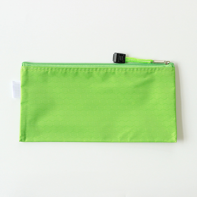 Bolsa de archivo de lona de color A4 cremallera Examen de estudiante bolsa de información de plástico bolsa de almacenamiento pequeña factura seguro