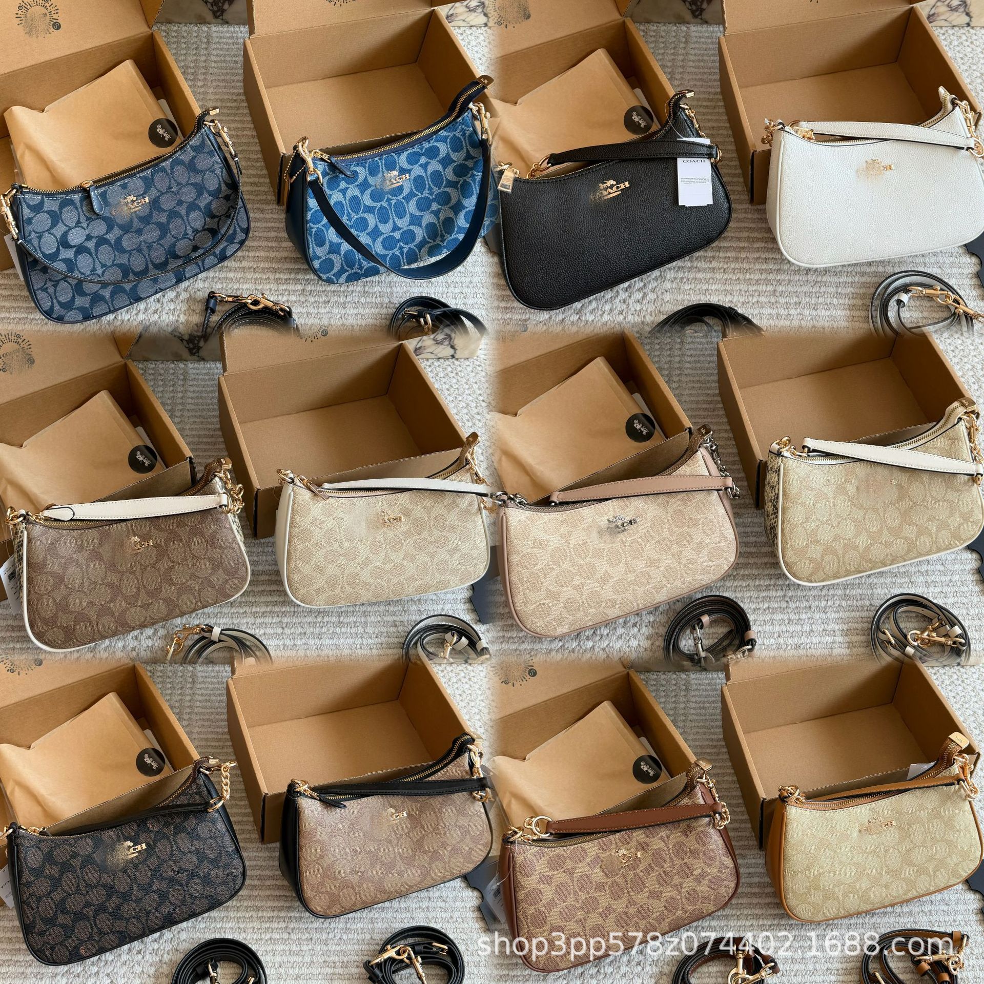 Coach qadın çantası - klassik monogram çiyin çantası