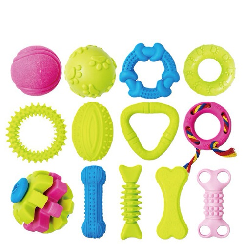 Dog toy relieves boredom, bite-resistant and vocal, puppy molar stick, puppy Teddy Bichon toy ball, pet supplies