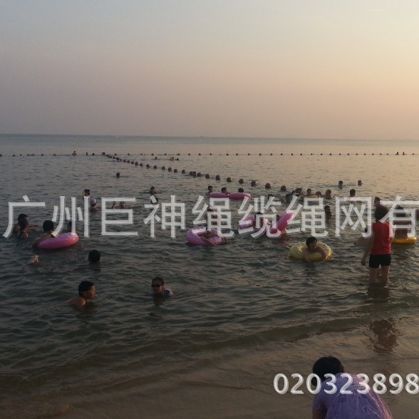 海南厂家供应海滨浴场用防鲨网标识线拦阻网