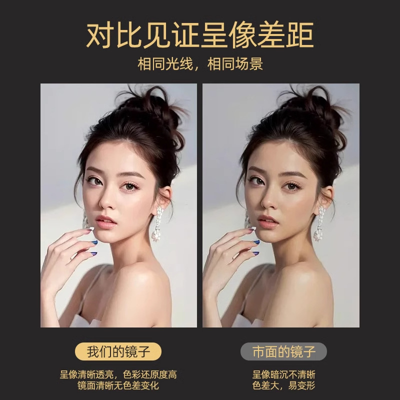 Espejo de cuerpo entero de sensación de lujo ligero, piso de cuerpo completo, dormitorio de niña en casa, pared colgante, tienda de ropa de celebridades de Internet, espejo grande