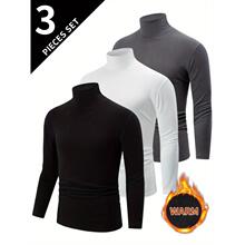 V 71333 Men's Solid Color High Neck Fleece Top ��ɫ����ץ��