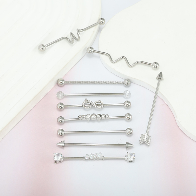 Labret piercing jewelry detail image
