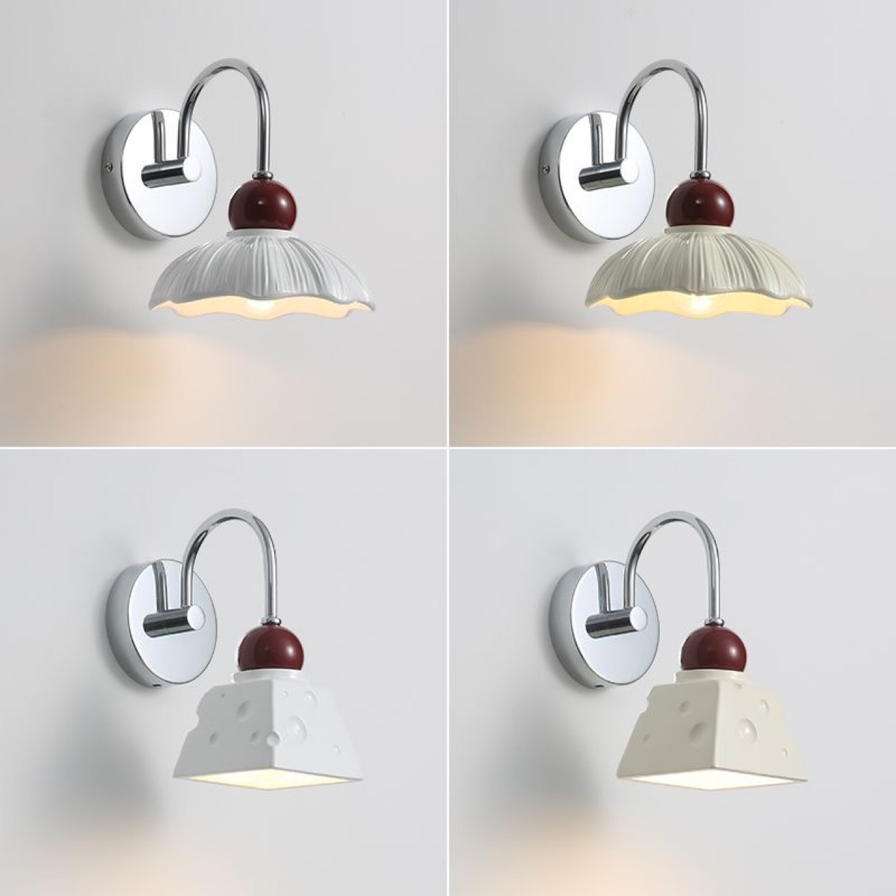 New Style Wall Lamp Bedroom Bedside Cream Style Modern Simple Living Room Background Decorative Wall Lamp Away Lamp Cheese Style