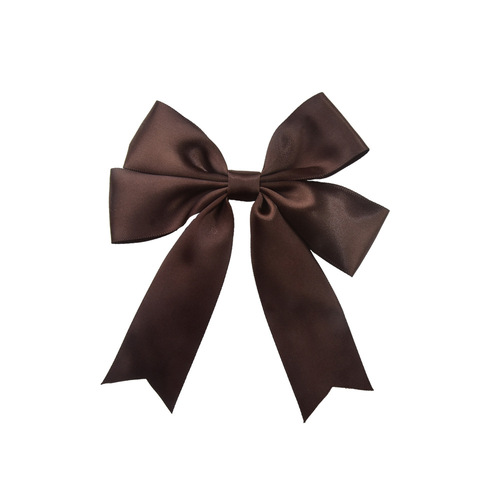 Qihang polyester silk ribbon swallowtail large bow 12cm size double layer gift packaging ribbon bow accessories